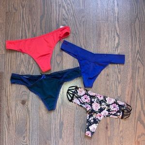 Bundle of 4 women’s thong underwear